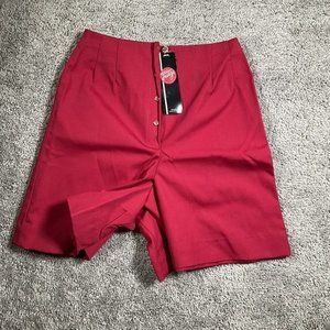 VTG 80’s Fritz Of California DEADSTOCK Womens High Waisted Shorts Red Sz 9/10